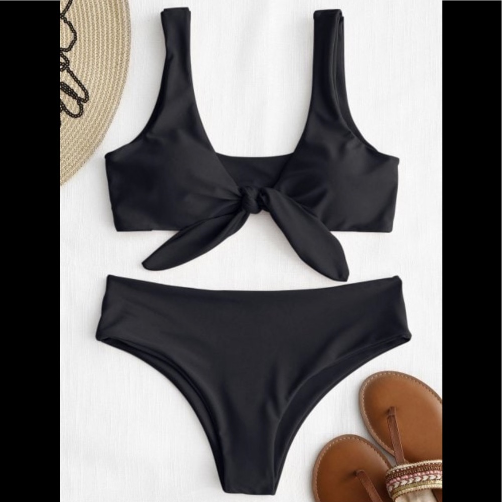 Black tie front Bikini